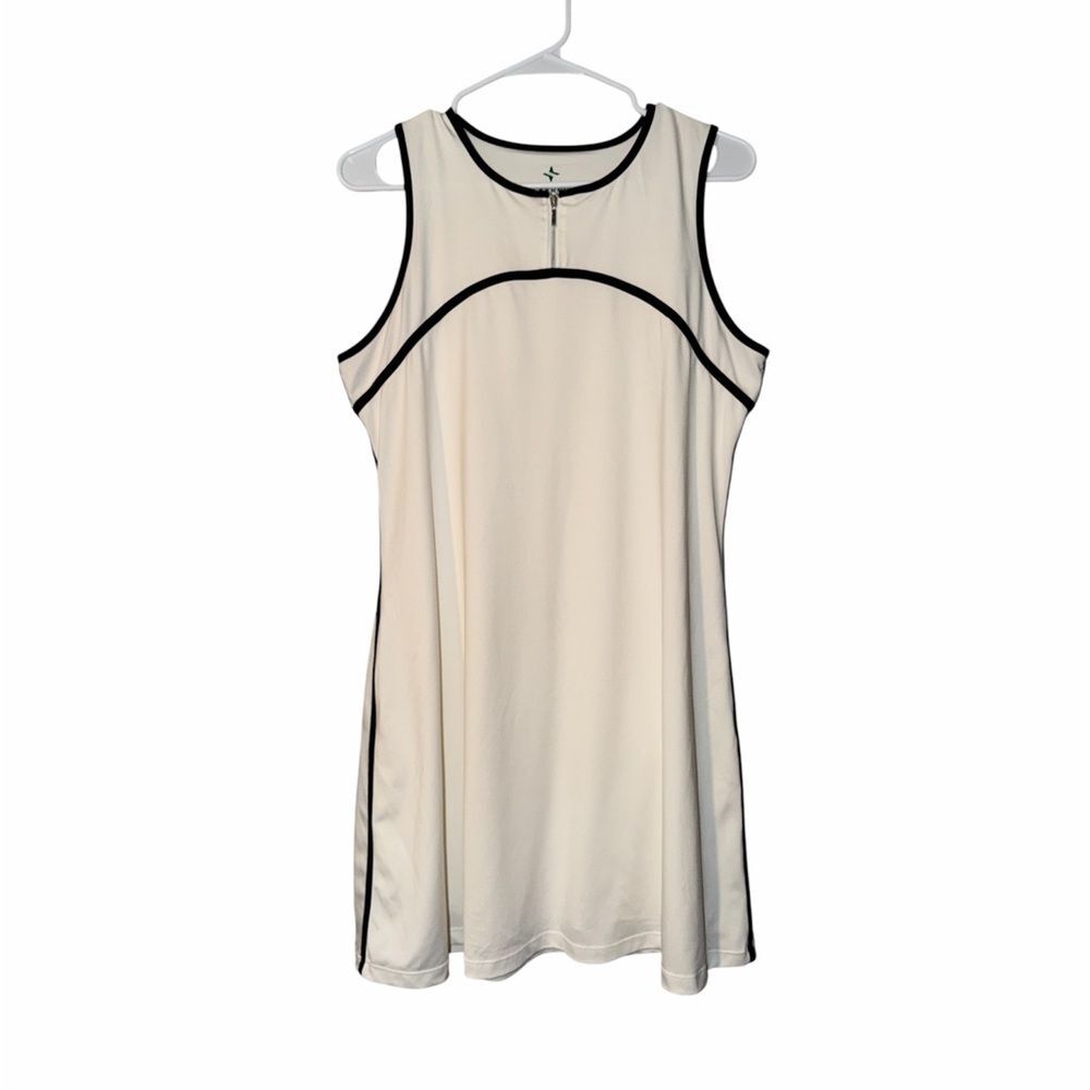 Tuckernuck Tennis Sleeveless Mini Dress In White and Black Size L - Picture 2 of 6